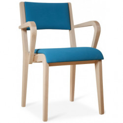 C812T  Raw or finished stackable beech wood chair, finishing to choice