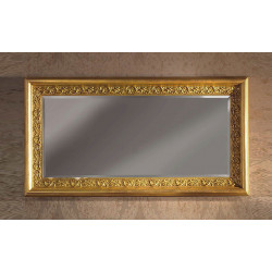 3314 Wooden + wood pulp mirror frame, gold/silver or silver/gold handmade finished