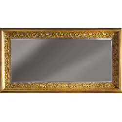 3314 Wooden + wood pulp mirror frame, gold/silver or silver/gold handmade finished