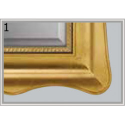 3311P Wooden + wood pulp mirror frame with pedestal, gold/silver or silver/gold, or  gold/silver on lacquer handmade finished