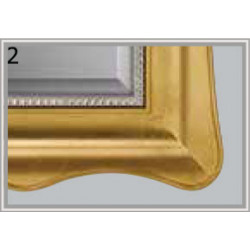 3311P Wooden + wood pulp mirror frame with pedestal, gold/silver or silver/gold, or  gold/silver on lacquer handmade finished