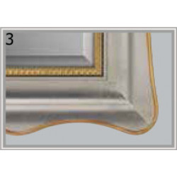 3311P Wooden + wood pulp mirror frame with pedestal, gold/silver or silver/gold, or  gold/silver on lacquer handmade finished