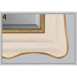 3311P Wooden + wood pulp mirror frame with pedestal, gold/silver or silver/gold, or  gold/silver on lacquer handmade finished