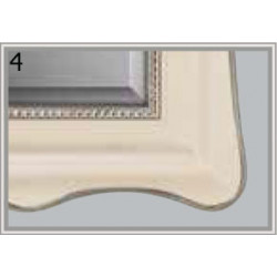 3311P Wooden + wood pulp mirror frame with pedestal, gold/silver or silver/gold, or  gold/silver on lacquer handmade finished