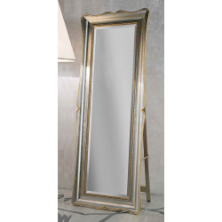 3311P Wooden + wood pulp mirror frame with pedestal, gold/silver or silver/gold, or  gold/silver on lacquer handmade finished