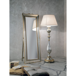 3311P Wooden + wood pulp mirror frame with pedestal, gold/silver or silver/gold, or  gold/silver on lacquer handmade finished