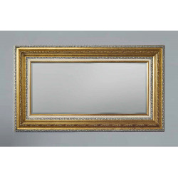 3315 Wooden + wood pulp mirror frame, gold and silver leaf handmade finished as photo