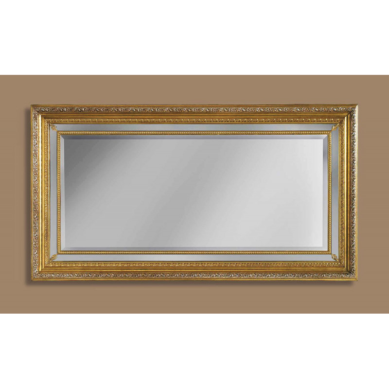 3318 Wooden + wooden pulp mirror frame, gold or silver leaf or silver/gold with mirror' stripes handmade finished 3318 Wooden + wooden pulp mirror frame, gold or silver leaf or silver/gold with mirror' stripes handmade finished