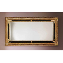 3319 Wooden + wooden pulp mirror frame, gold and lacquer handmade finished as photo