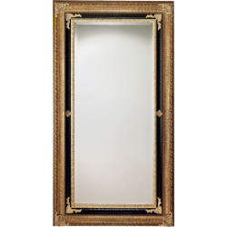 3319 Wooden + wooden pulp mirror frame, gold and lacquer handmade finished as photo