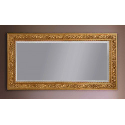 3320 Wooden + wooden pulp mirror frame, gold or silver leaf handmade finished as photo