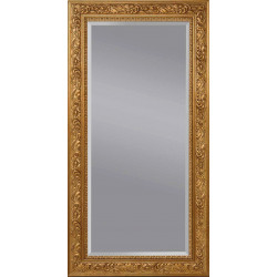 3320 Wooden + wooden pulp mirror frame, gold or silver leaf handmade finished as photo