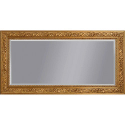 3320 Wooden + wooden pulp mirror frame, gold or silver leaf handmade finished as photo