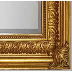 3321 Wooden + wooden pulp mirror frame, gold or silver leaf handmade finished