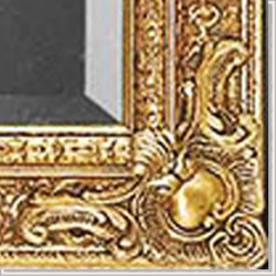 3322 Wooden + wooden pulp mirror frame, gold leaf handmade finished as photo