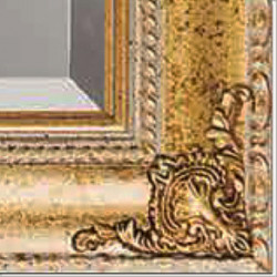 3323 Wooden + wooden pulp mirror frame, gold leaf handmade finished as photo