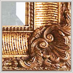 3324 Wooden + wooden pulp mirror frame, gold leaf handmade finished as photo