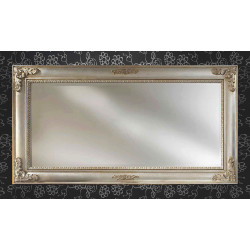 3326 Specchiera in legno + pasta di legno decorata a mano in foglia oro o argento