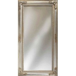 3326 Specchiera in legno + pasta di legno decorata a mano in foglia oro o argento