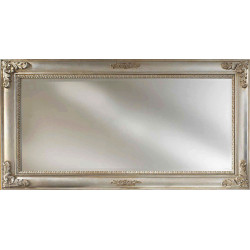3326 Specchiera in legno + pasta di legno decorata a mano in foglia oro o argento