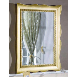 3329 Wooden + wooden pulp mirror frame, gold or silver leaf handmade finished