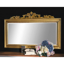 3330 Wooden mirror frame, gold or silver leaf or gold on silver or silver on gold handmade finished