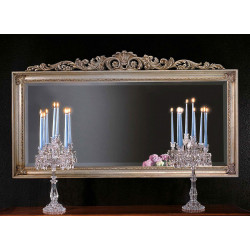 3331 Wooden mirror frame, gold or silver leaf or gold on silver or silver on gold handmade finished