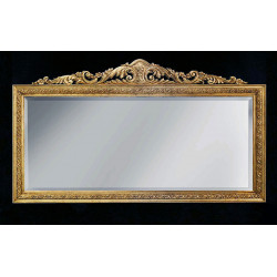 3332 Wooden mirror frame, gold or silver leaf or gold on silver or silver on gold handmade finished