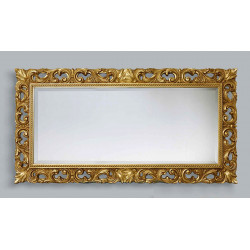3335 Wooden + wood pulp mirror frame, gold or silver leaf handmade finished