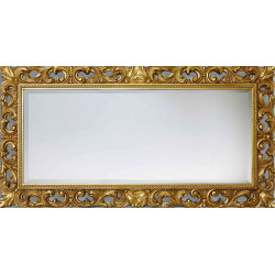 3335 Wooden + wood pulp mirror frame, gold or silver leaf handmade finished