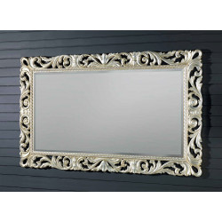 3336 Wooden + wood pulp mirror frame, gold or silver leaf handmade finished