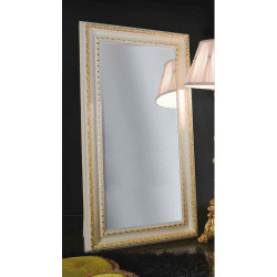 3338P Wooden + wood pulp mirror frame, gold/silver leaf, gold-silver-silver-gold, gold/silver + lacquer handmade finished