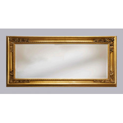3339 Wooden + wood pulp mirror frame, gold or silver leaf, or gold on silver-silver on gold handmade finished