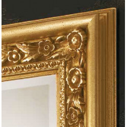 3339 Wooden + wood pulp mirror frame, gold or silver leaf, or gold on silver-silver on gold handmade finished