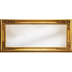 3339 Wooden + wood pulp mirror frame, gold or silver leaf, or gold on silver-silver on gold handmade finished