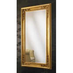 3339 Wooden + wood pulp mirror frame, gold or silver leaf, or gold on silver-silver on gold handmade finished