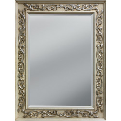 3340 Wooden + wood pulp mirror frame, gold or silver leaf, gold on silver-silver on gold, gold/silver + lacquer finished