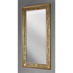 3340 Wooden + wood pulp mirror frame, gold or silver leaf, gold on silver-silver on gold, gold/silver + lacquer finished