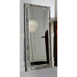 3342 Wooden + wood pulp mirror frame, gold or silver leaf handmade finished