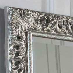 3342 Wooden + wood pulp mirror frame, gold or silver leaf handmade finished