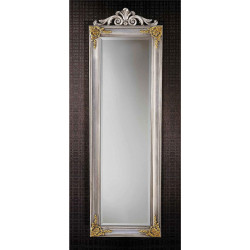 3343 Wooden + wood pulp mirror frame, gold or silver leaf, or  gold/silver or silver/gold handmade finished