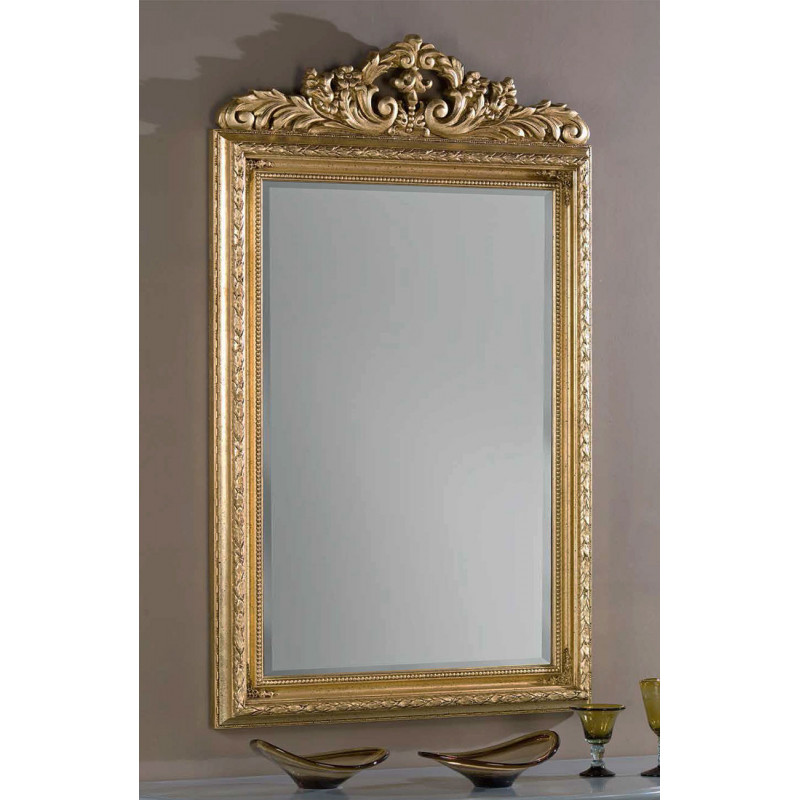 3344 Wooden + wood pulp mirror frame with resin frieze, gold or silver leaf handmade finished 3344 Wooden + wood pulp mirror frame with resin frieze, gold or silver leaf handmade finished