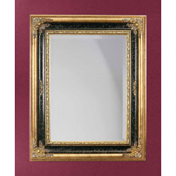 3347 Wooden + wood pulp mirror frame, gold leaf and lacquer handmade finished as photo