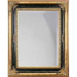 3347 Wooden + wood pulp mirror frame, gold leaf and lacquer handmade finished as photo