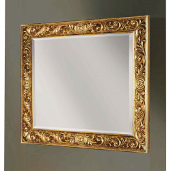 3348 Wooden and resin mirror frame, gold or silver leaf handmade finished
