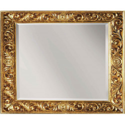 3348 Wooden and resin mirror frame, gold or silver leaf handmade finished