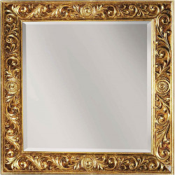 3348 Wooden and resin mirror frame, gold or silver leaf handmade finished
