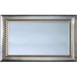 3349 Wooden and wood pulp mirror frame, gold or silver leaf, or gold on silver or silver on gold handmade finished