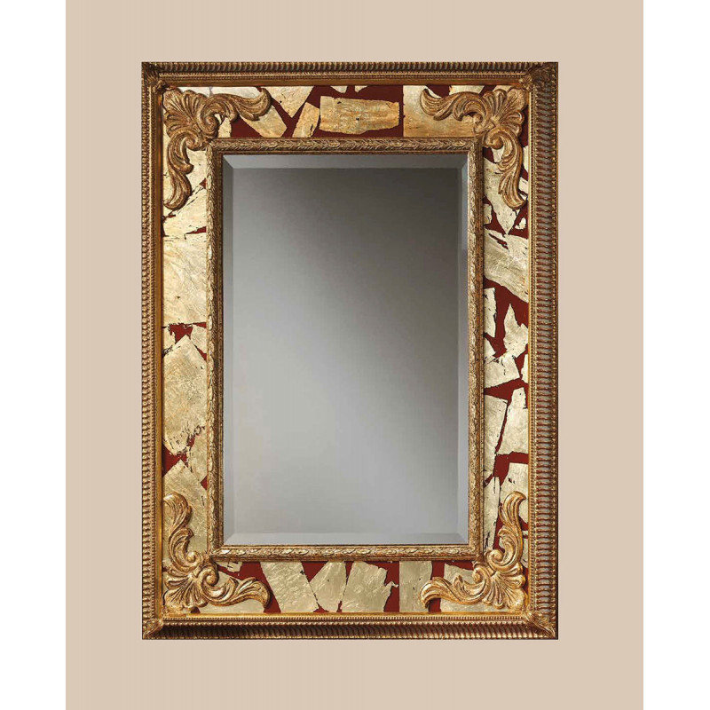 3350 Wooden and wood pulp mirror frame, gold leaf and lacquer handmade finished as photo 3350 Wooden and wood pulp mirror frame, gold leaf and lacquer handmade finished as photo