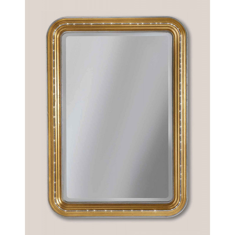 3351 Wooden mirror frame, gold and silver leaf handmade finished as photo 3351 Wooden mirror frame, gold and silver leaf handmade finished as photo